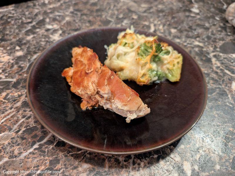 Yum Yum Chicken (Basic Sauteed Chicken) with Cheesy Broccoli Alfredo 