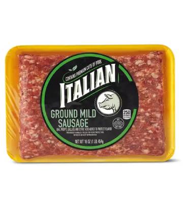 nutrition facts for 1 Lb of Italian Sausage (Ground)