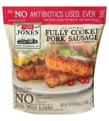 nutrition facts for 1 Link of Jones Dairy Farm Pork Sausage Breakfast Links