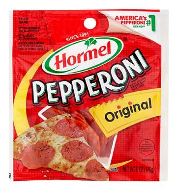 nutrition facts for 1 slice of Pepperoni