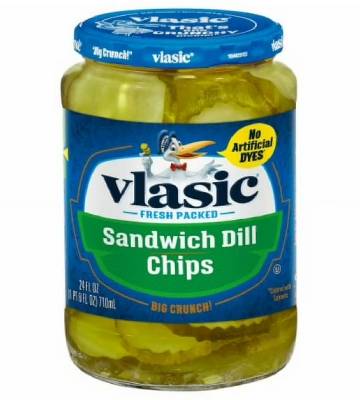 nutrition facts for 5 Slices of Pickles - Dill Chips
