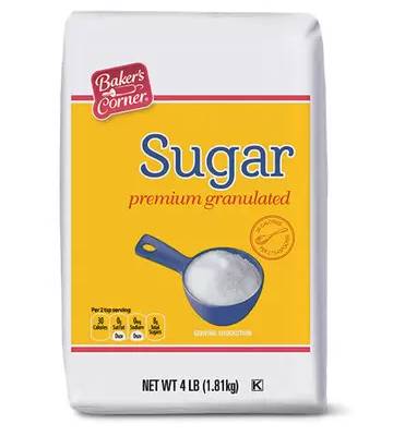 nutrition facts for 1 Tablespoon of Sugar (white)