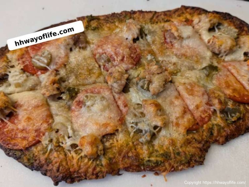 Keto Pizza Recipe ~ Italian Style Flatbread on Fathead Crust