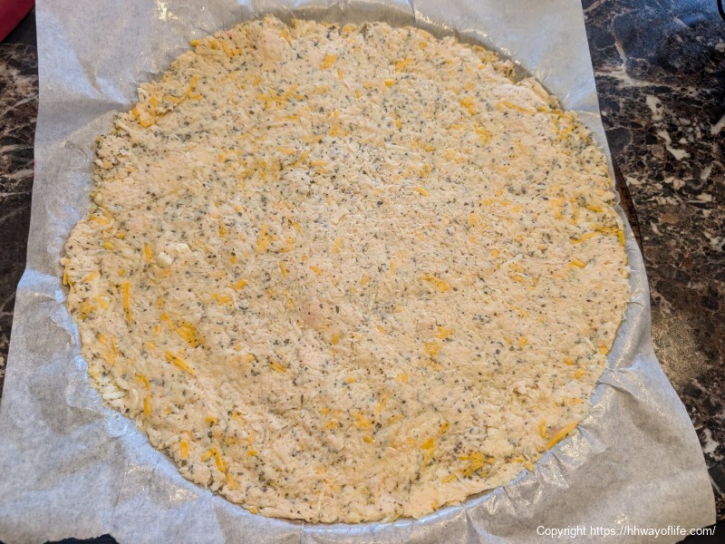 Tim's Low Carb Chicken Crust Sausage and Cheese Pizza!